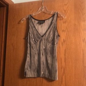Nicole Miller silk top -Black and grey